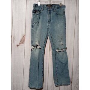 Ariat Jeans Men's 34‎ 32 Rebar Low Rise Boot Destroyed